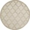 Homeroots 4' Cream And Beige Round Geometric Indoor Outdoor Area Rug 572336 - alternate 1