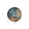 Homeroots 8' Teal Blue Black And Copper Round Abstract Washable Indoor Outdoor Area Rug 606076 - alternate 5