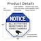 Signmission Notice All Activities Monitored by, 18 Inch X 18 Inch, Plastic Sign OC-P-18-326 - alternate 5