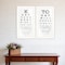 Homeroots Set Of Two Eye Charts 3 White Framed Print Wall Art, 2PK 406144 - alternate 4