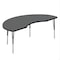 Correll Kidney HPL Activity Table, 72 in W, 36 in L, 19 in to 29 in H, Particleboard, Montana Granite A3672-KID-55 - alternate 1