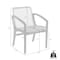 Armen Living Beckham Outdoor Patio Dining Chair in Light Eucalyptus Wood and Charcoal Rope LCBECHDKGRY - alternate 8