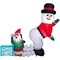 Gemmy Airblown LED Snowman Humor Scene 6 ft. Inflatable 883226 - alternate 1