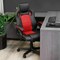 Elama High Back Adjustable Faux Leather and Mesh Office Chair in Black and Red ELM-F-010 - alternate 5