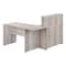 Homeroots 63" Taupe L Shape Computer Desk With Eight Drawers 333527 - alternate 7