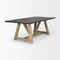 Homeroots 96" Black and Brown Solid Wood Double Pedestal Base Dining Table 722713 - alternate 5