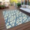 Homeroots 5' X 8' Teal Blue And Ivory Abstract Washable Indoor Outdoor Area Rug 614390 - alternate 6