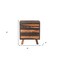 Homeroots 30" Dark Brown Solid Wood Three Drawer Nightstand 551636 - alternate 6