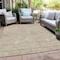 Homeroots 3' X 5' Taupe And Ivory Floral Washable Indoor Outdoor Area Rug 594671 - alternate 5