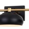 Vaxcel Belmont 3 Light Black and Brass Mid Century Modern Dome Bathroom Vanity Fixture W0385 - alternate 9