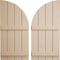 Ekena Millwork Rough Cedar 4 Board Joined Board-n-Batten w/Quarter Round Arch Top Faux Wood Shutters, 22W x 84H, PR SHUBJQ22X84RCPR - alternate 1