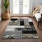 Homeroots 3' X 5' Black Taupe And Ivory Geometric Washable Indoor Outdoor Area Rug 612388 - alternate 7