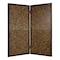 Homeroots 84" Brown Folding Two Panel Screen Room Divider 277095 - alternate 5