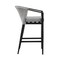 Armen Living Palma Outdoor Patio Counter Height Bar Stool in Aluminum and Wicker with Gray Cushions LCPFBAGR26 - alternate 5