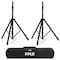 Pyle Universal Dual PA DJ Tripod 2 Speaker Stand Kit with Adjustable Height & Storage Bag Constructed PSTK107 - alternate 1