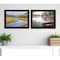 Homeroots Set Of Two Serene Water 3 Black Framed Print Wall Art, 2PK 407902 - alternate 4