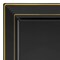 Smarty Had A Party 6.5" Black with Gold Square Edge Rim Plastic Appetizer/Salad Plates (120 Plates), 120PK 506G-CASE - alternate 6