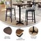 Flash Furniture 31.25" Round Tabletop, Seamless Surface Technology, Dark Brown with 22x22 Black Bar Height X-Base ST-RD31-WBR-T2222B-GG - alternate 6