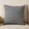 Homeroots 22" Cream And Black Geometric Linen Throw Pillow Cover with Embroidery 608203 - alternate 1