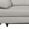 Homeroots 103" Light Gray Top Grain Leather Reclining Metal USB Sofa 720333 - alternate 9