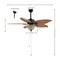 Jonathan Y Poinciana 52" 3-Light Coastal Bohemian Iron/Wood Palm Leaf LED Ceiling Fan w/ Pull Chain, Light Brown JYL9720C - alternate 9