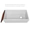 Whitehaus Collection 36 in Reversible Single Bowl Workstation Fireclay Sink Set /w Smooth Front Apron WHLW3619 - alternate 3