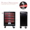 Wrightmaster 21 in. W x 13 in. D 6-Drawers Metal Roller Cabinet Tool Chest in Black ZR-245233 - alternate 7