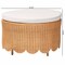 Bali & Pari Teresa Bohemian Light Honey Scalloped Rattan Ottoman 256-14079-ZORO - alternate 5
