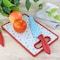 Gibson Home Village Vines 3 Piece Cutting Board and Knife Set in Red and Blue 131567.03 - alternate 4