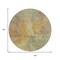 Homeroots 8' Artichoke Green And Gold Round Abstract Washable Indoor Outdoor Area Rug 615586 - alternate 8