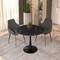 Leisuremod Bristol Modern Round Dining Table - MDF Wood Top with Powder Coated Steel Base BTBL-31BLS - alternate 5