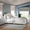 Martha Stewart Amelia Queen Upholstered Platform Bed with Curved Headboard and Cushioned Siderails TW-3WDB02B-Q-OWH-MS - alternate 1