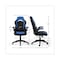 Emerge Vortex Bonded Leather Gaming Chair, Supports Up to 301 lbs, Blue/Black, Black Base 58293-CC - alternate 7