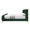 Homeroots Hunter Green Solid Wood King Tufted Upholstered Velvet Bed Frame 544853 - alternate 6