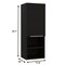 Homeroots 12" Black Laminate Accent Cabinet With Three Shelves 477669 - alternate 3