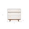 Homeroots 36" Brown and White Solid Wood Three Drawer Chest 524120 - alternate 5