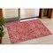 Homeroots 3' X 5' Red And Ivory Abstract Washable Indoor Outdoor Area Rug 599748 - alternate 1