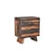 Homeroots 30" Dark Brown Solid Wood Three Drawer Nightstand 551636 - alternate 7