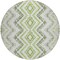 Homeroots 8' Green Ivory And Gray Round Geometric Washable Indoor Outdoor Area Rug 581541 - alternate 6