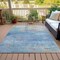 Homeroots 8' X 10' Aqua And Beige Abstract Washable Indoor Outdoor Area Rug 631446 - alternate 5