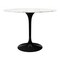 Homeroots 40" White And Black Marble And Metal Dining Table 520847 - alternate 1