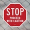 Signmission Stop Proceed with Caution, 6 Inch X 6 Inch, Plastic Sign OC-P-6-15 - alternate 5