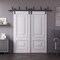 Sartodoors Sliding Closet Barn Bypass Doors 64x84 inches White Solid Core Modern Interior ROYAL9822BBB-EMAL-6484 - alternate 1