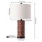Jonathan Y Elicia 25" Coastal Water Hyacinth LED Table Lamp, Dark Brown, 2PK JYL6502B-SET2 - alternate 7