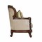 Homeroots 39" Beige Floral Sofa And Toss Pillows With Dark Brown Legs 348217 - alternate 6