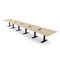 Skutchi Designs 22ft Conference Table W/ Power Unit | 22 Person Modular Rectangular Meeting Table | Harmony Series HAR-REC-48x264-T.BK-K525-EBLK - alternate 1