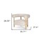 Homeroots 31" Cream and Natural Linen and Solid Wood Barrel Chair 605999 - alternate 5