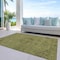 Homeroots 8' X 10' Olive Green And Brown Floral Washable Indoor Outdoor Area Rug 604237 - alternate 5