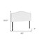 Homeroots White Faux Leather Upholstered Arched Queen Headboard With Nail Head Trim 490189 - alternate 2
