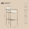 Manhattan Comfort Serene Metal Upholstered Barstool in Alabaster BS1881-CR - alternate 7